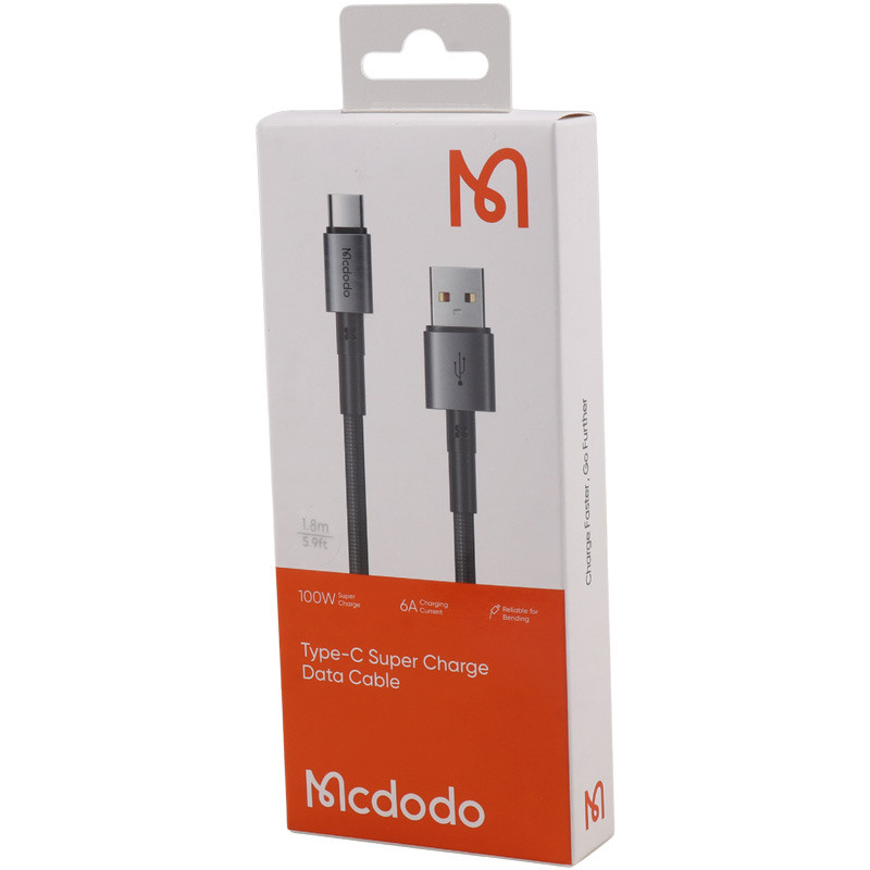 کابل تایپ سی فست شارژ Mcdodo CA-3591 6A QC4.0 100W 1.8m