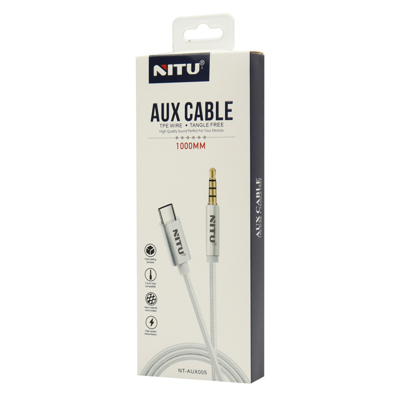کابل تبدیل Nitu NT-AUX005 Type-C To AUX 1m