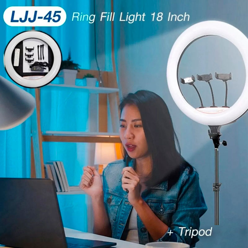 رینگ لایت پایه دار “Ring Fill Light LJJ-45 18