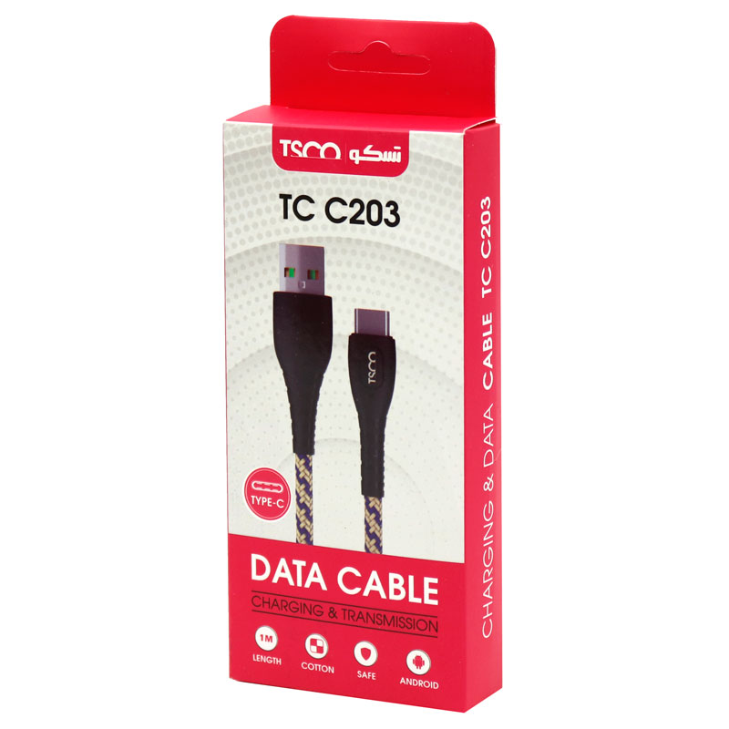 کابل تایپ سی TSCO TC C203 3A 1m