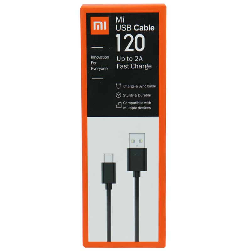 کابل تایپ سی Xiaomi 2A 1.2m پکدار