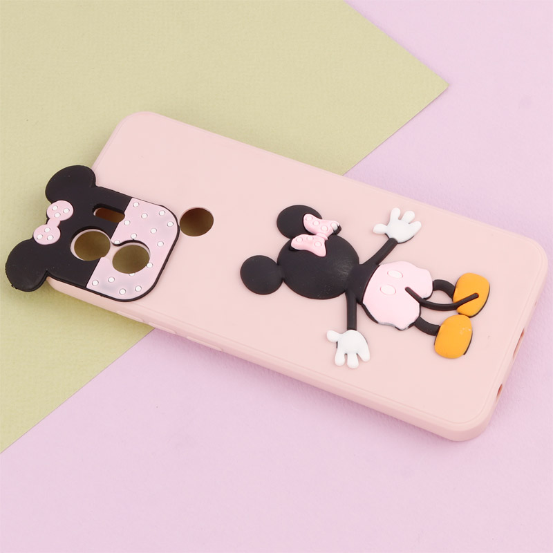 قاب عروسکی برجسته میکی موس و مینی موس محافظ لنزدار Xiaomi Redmi A1 Plus