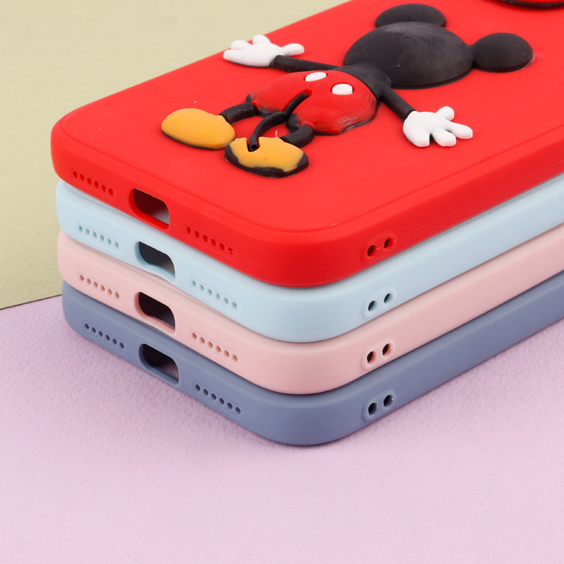 قاب عروسکی برجسته میکی موس و مینی موس محافظ لنزدار iPhone 11