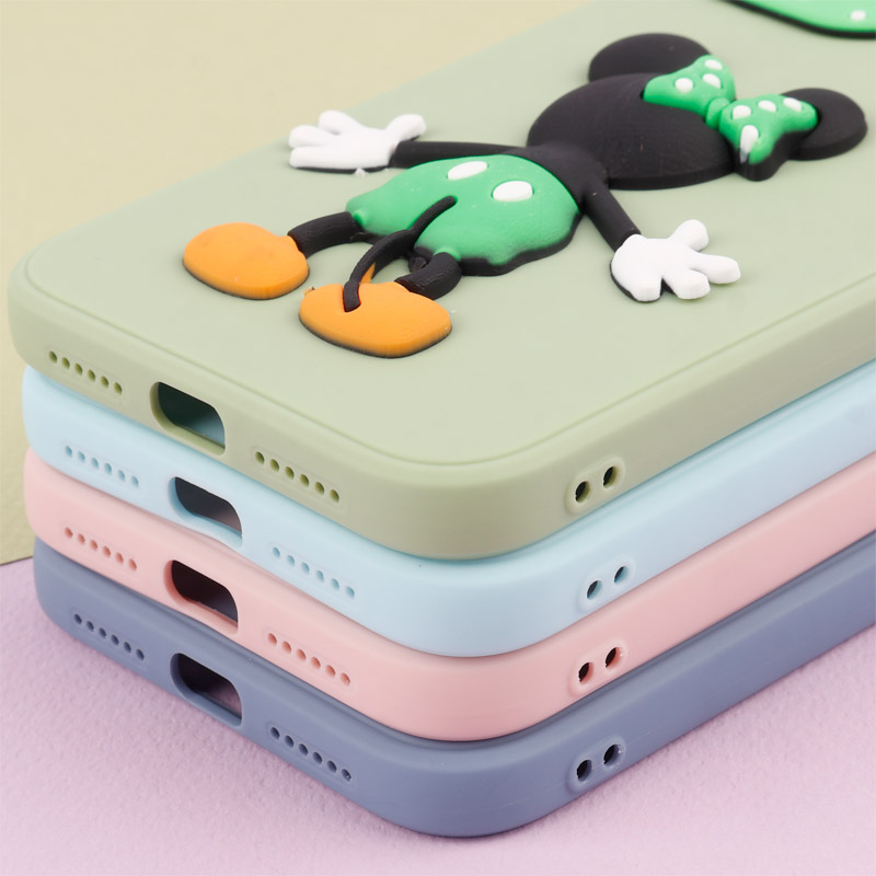 قاب عروسکی برجسته میکی موس و مینی موس محافظ لنزدار iPhone 11