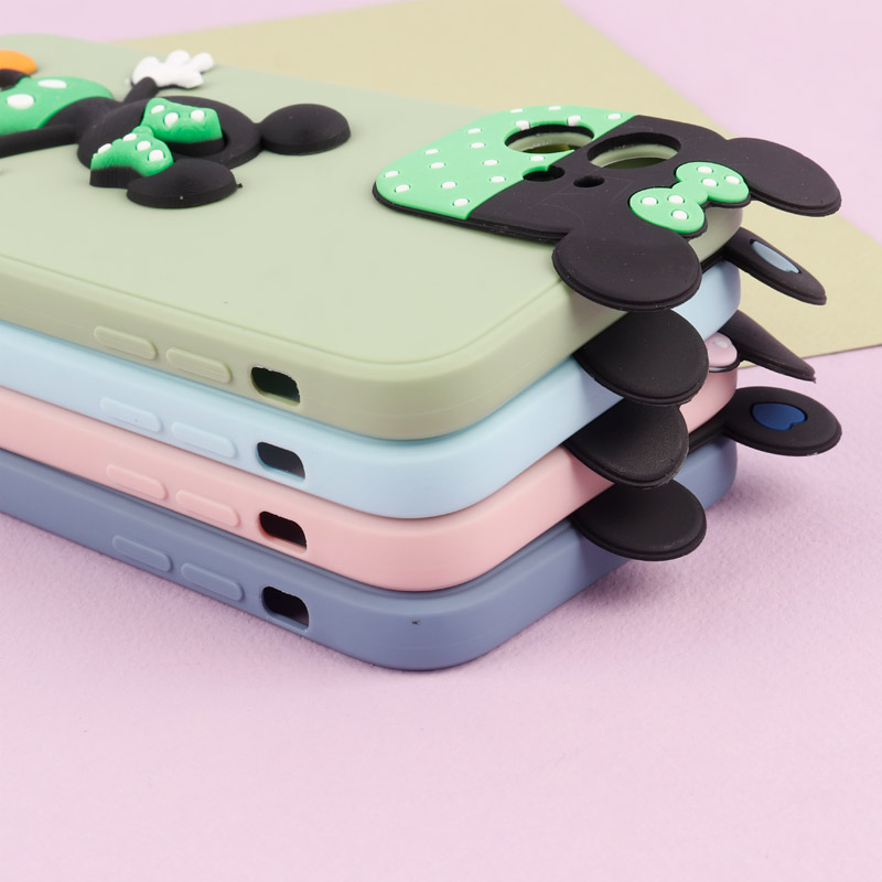 قاب عروسکی برجسته میکی موس و مینی موس محافظ لنزدار iPhone 11
