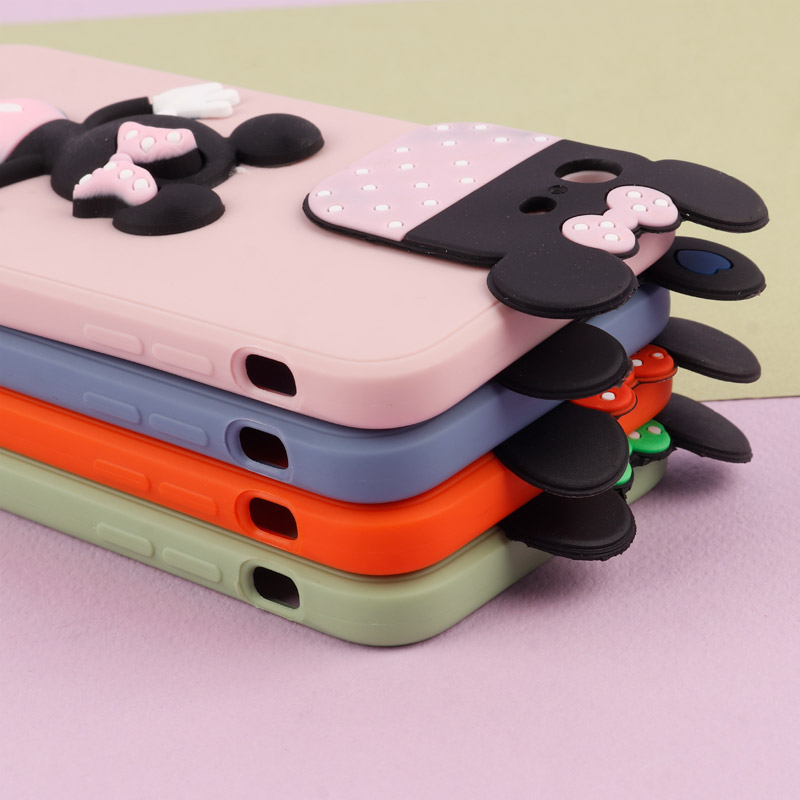 قاب عروسکی برجسته میکی موس و مینی موس محافظ لنزدار iPhone 7