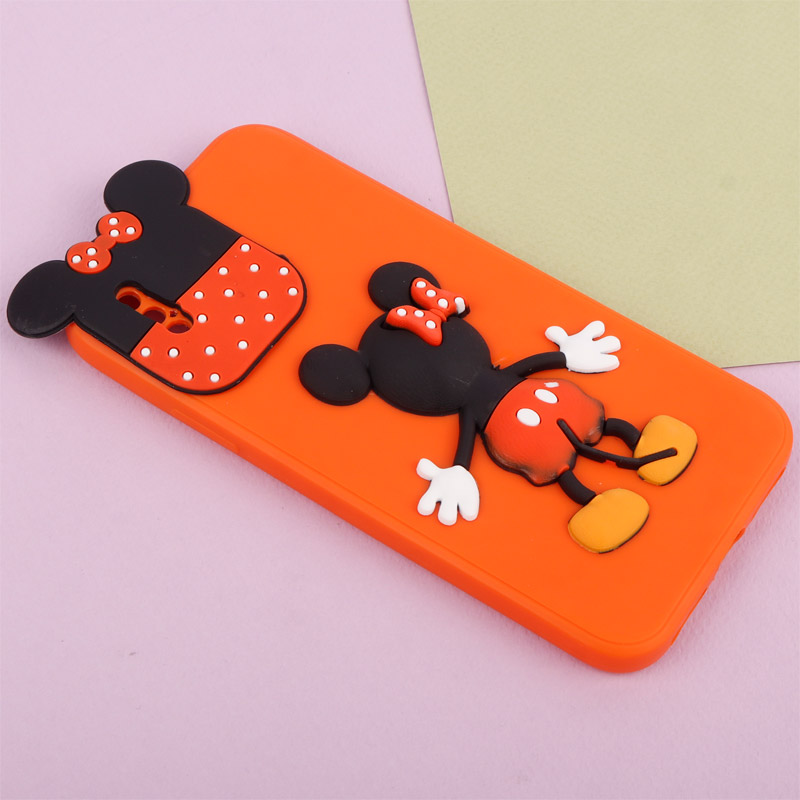 قاب عروسکی برجسته میکی موس و مینی موس محافظ لنزدار iPhone X