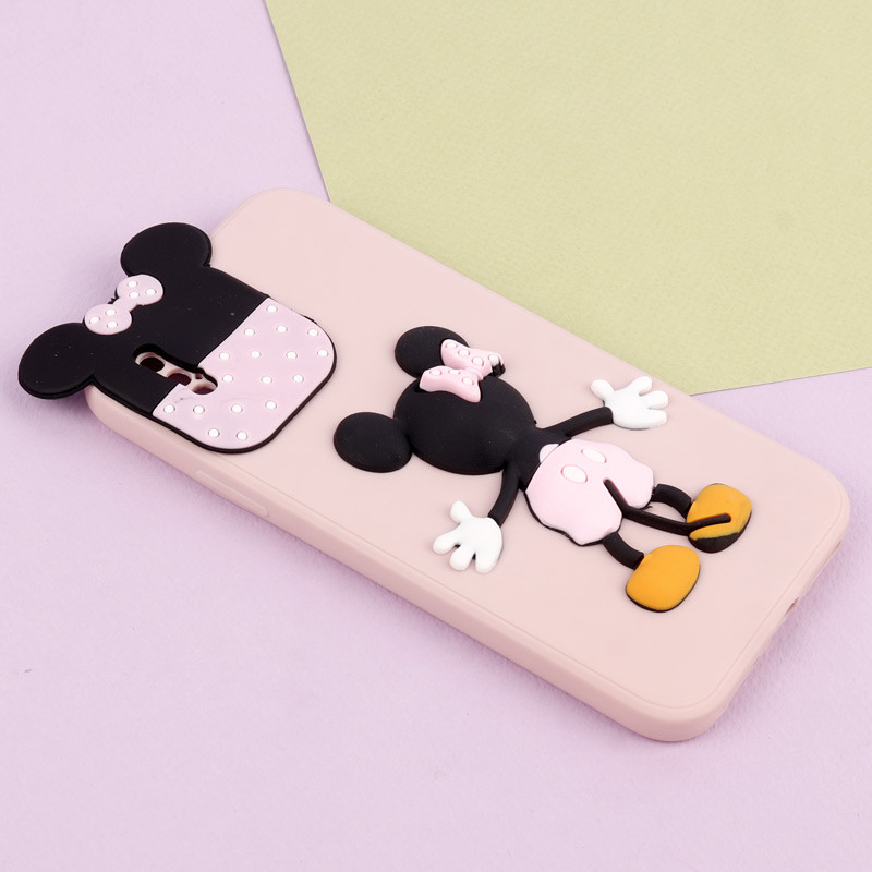 قاب عروسکی برجسته میکی موس و مینی موس محافظ لنزدار iPhone X
