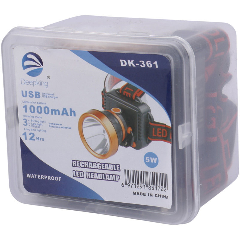 چراغ قوه پیشانی هدلایت شارژی Deepking DK-361