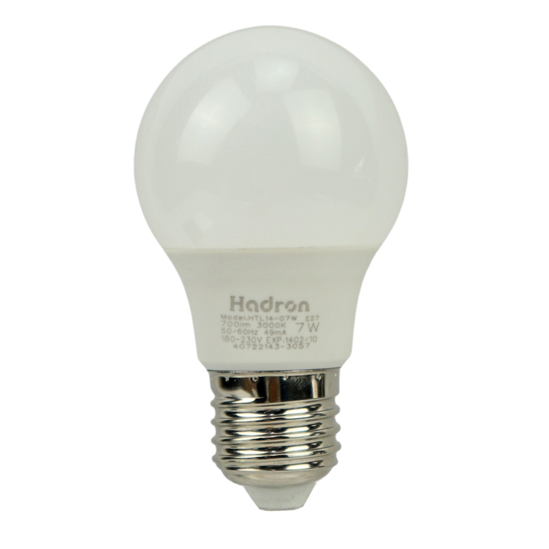 لامپ حبابی LED هادرون Hadron A55 E27 7W