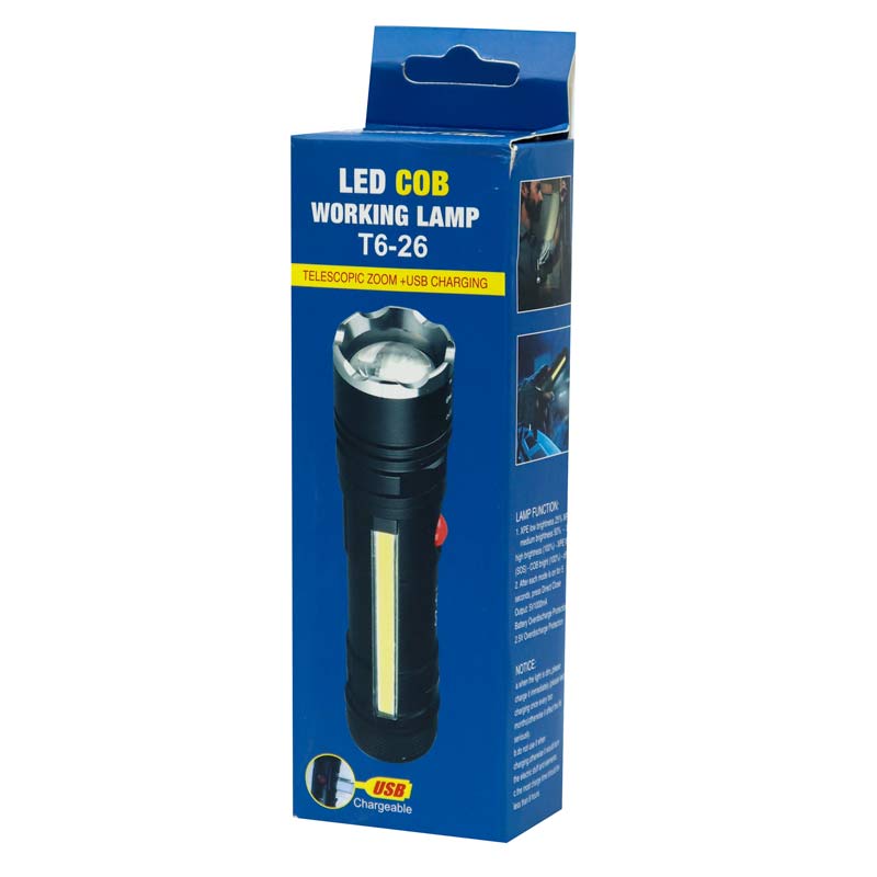 چراغ قوه پلیسی ۲ کاره COB LED BL-T6-26