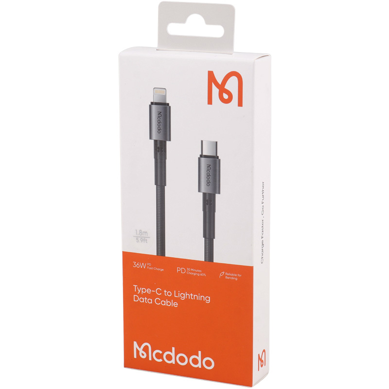 کابل تبدیل فست شارژ Mcdodo CA-2851 Type-C to Lightning 3A PD 36W 1.8m