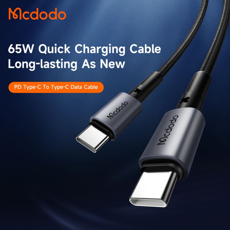 کابل تبدیل فست شارژ Mcdodo CA-3130 Type-C to Type-C 3.25A PD 65W 1.5m