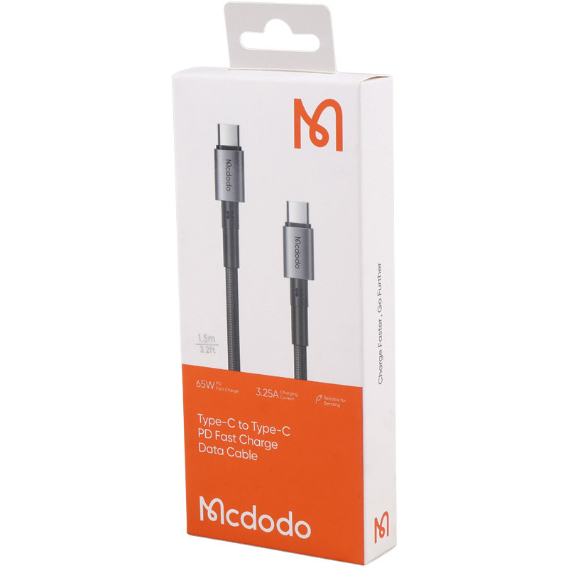 کابل تبدیل فست شارژ Mcdodo CA-3130 Type-C to Type-C 3.25A PD 65W 1.5m