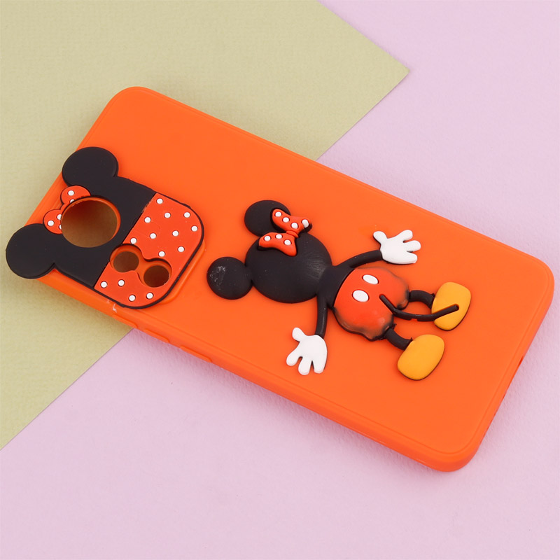 قاب عروسکی برجسته میکی موس و مینی موس محافظ لنزدار Xiaomi 12T Pro