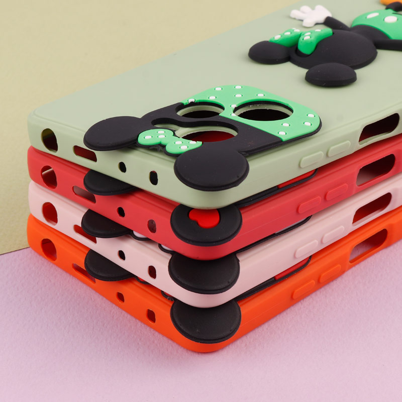 قاب عروسکی برجسته میکی موس و مینی موس محافظ لنزدار Xiaomi Poco X5 Pro