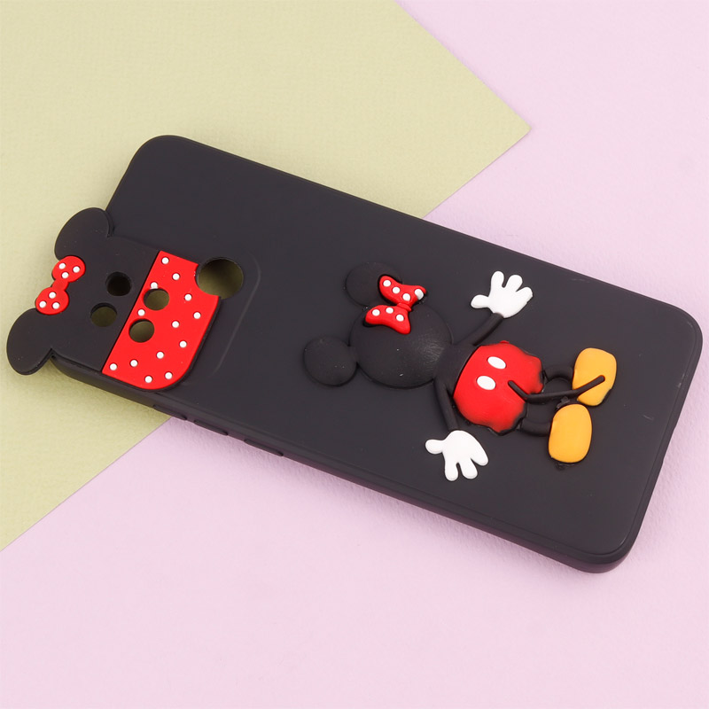 قاب عروسکی برجسته میکی موس و مینی موس محافظ لنزدار Xiaomi Redmi 10C