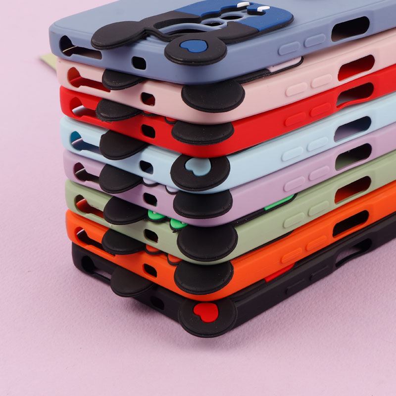 قاب عروسکی برجسته میکی موس و مینی موس محافظ لنزدار Xiaomi Redmi Note 11 / 11s