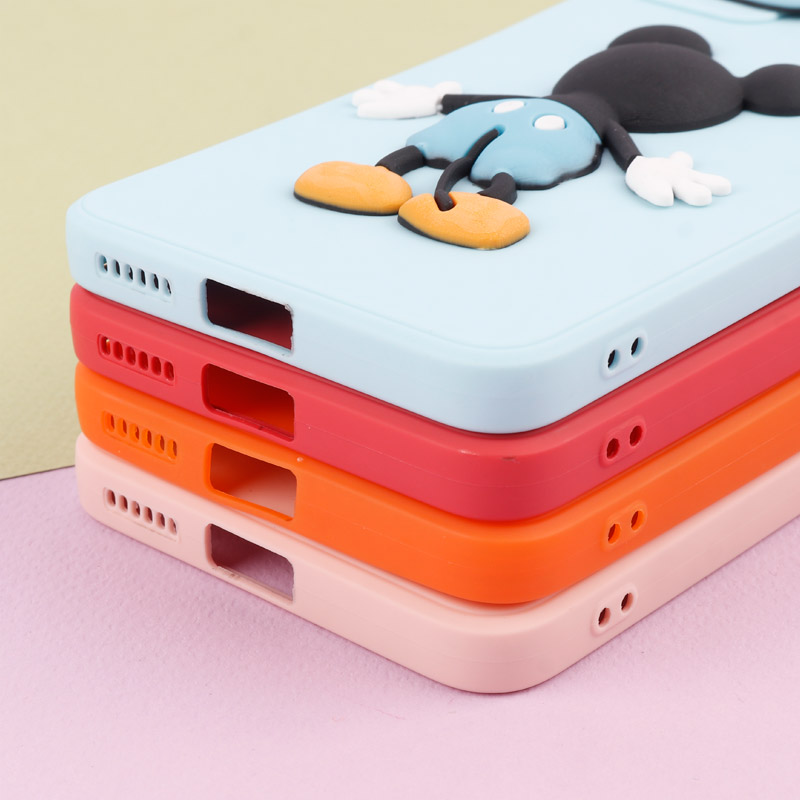 قاب عروسکی برجسته میکی موس و مینی موس محافظ لنزدار Xiaomi Redmi Note 12 Pro 4G