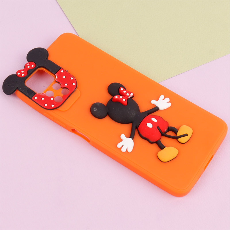 قاب عروسکی برجسته میکی موس و مینی موس محافظ لنزدار Xiaomi Redmi Note 12 Pro 4G