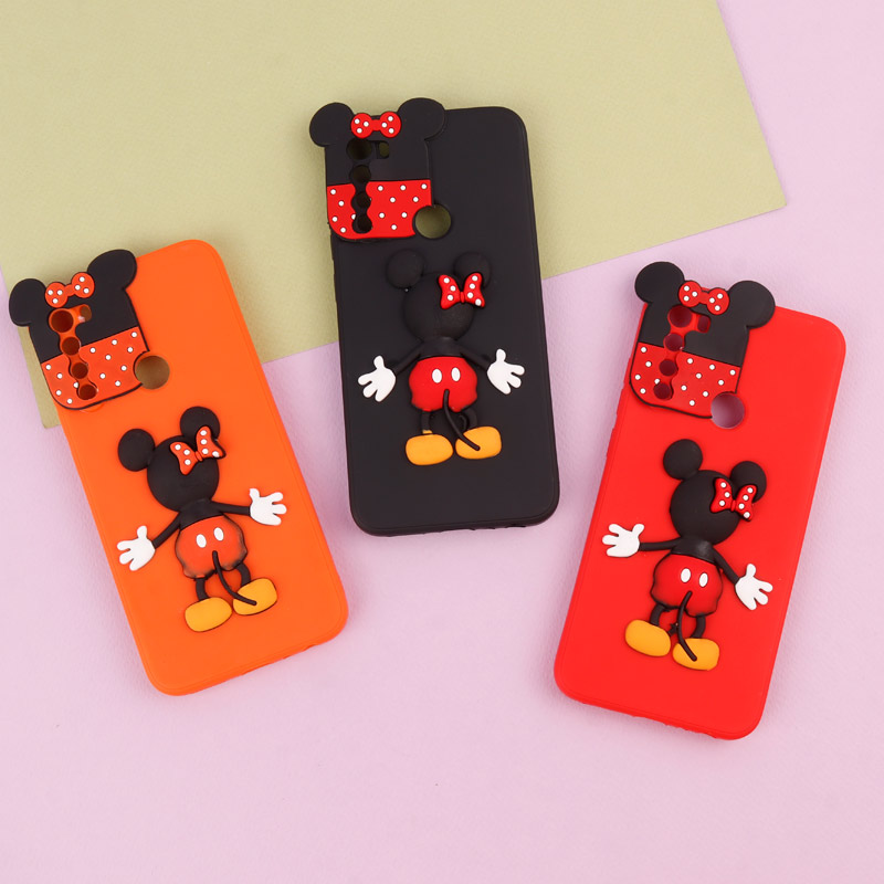 قاب عروسکی برجسته میکی موس و مینی موس محافظ لنزدار Xiaomi Redmi Note 8