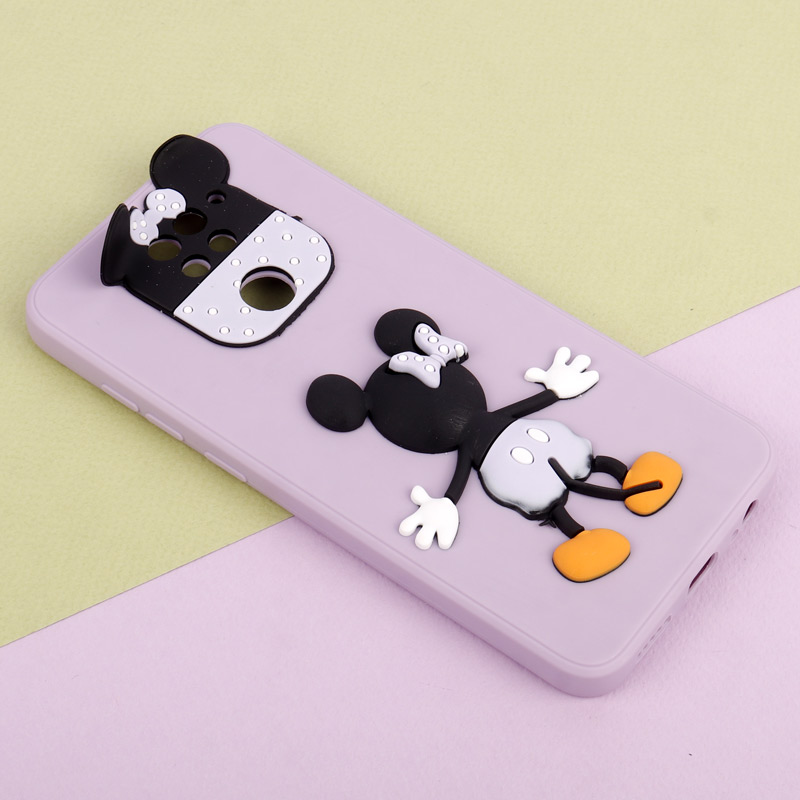 قاب عروسکی برجسته میکی موس و مینی موس محافظ لنزدار Xiaomi Redmi Note 9