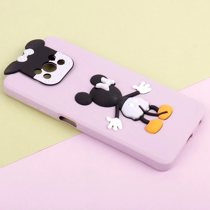 قاب عروسکی برجسته میکی موس و مینی موس محافظ لنزدار Xiaomi Poco X3