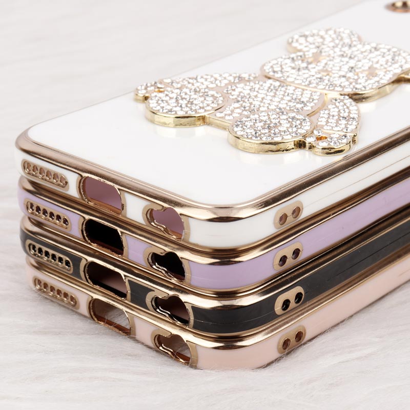 قاب My Case Power Bear نگین دار محافظ لنزدار iPhone 6 / 6s