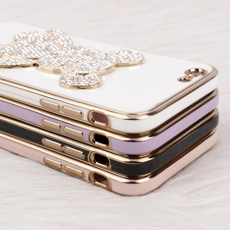 قاب My Case Power Bear نگین دار محافظ لنزدار iPhone 6 / 6s