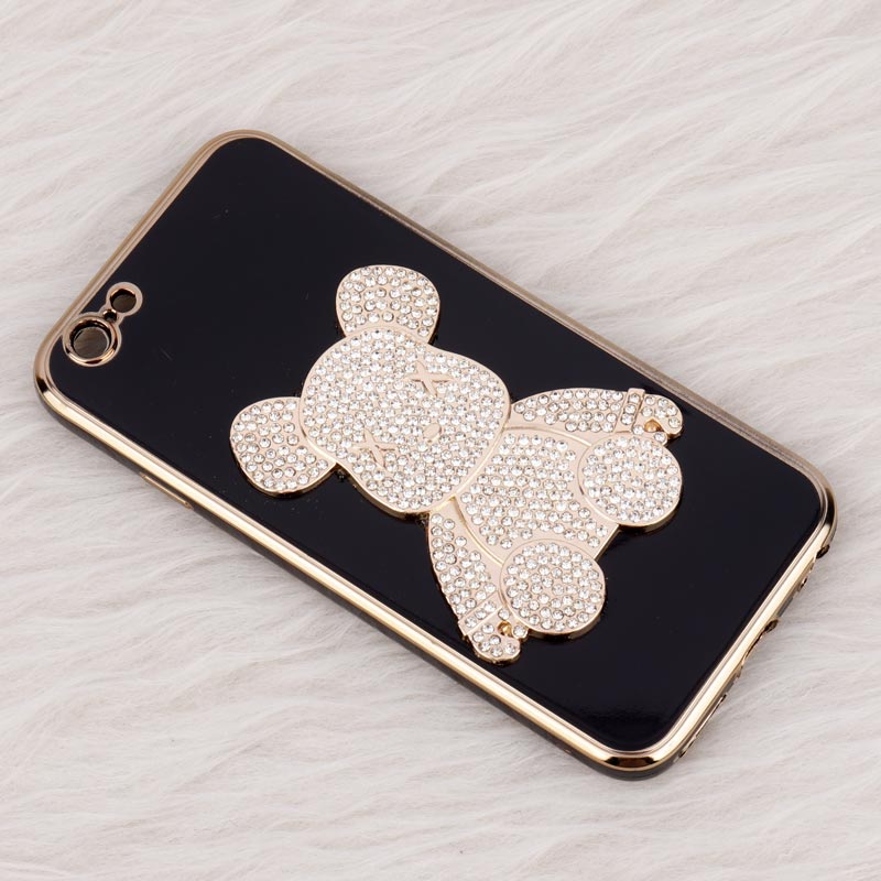 قاب My Case Power Bear نگین دار محافظ لنزدار iPhone 6 / 6s