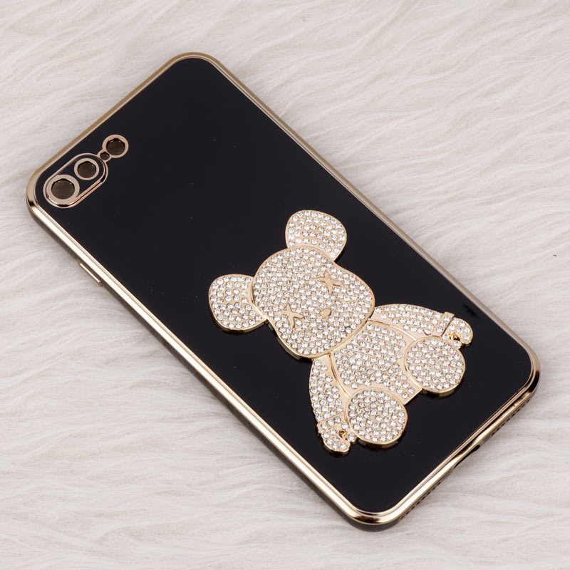 قاب My Case Power Bear نگین دار محافظ لنزدار iPhone 7 Plus / 8 Plus