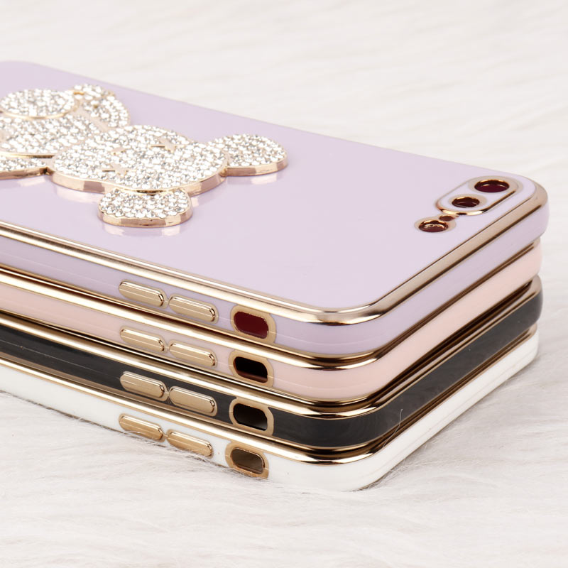 قاب My Case Power Bear نگین دار محافظ لنزدار iPhone 7 Plus / 8 Plus