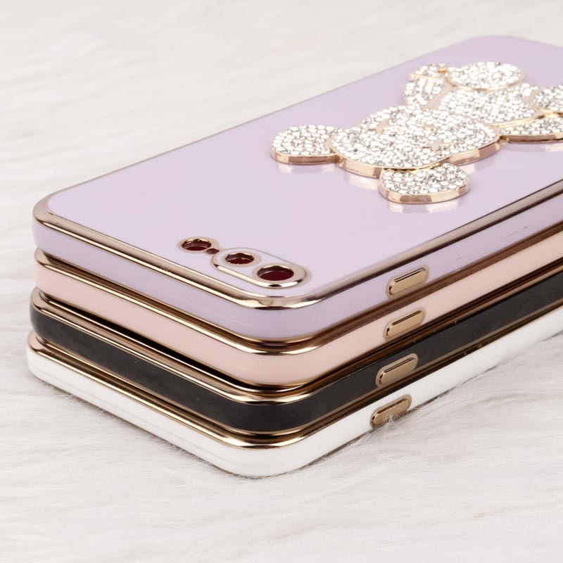 قاب My Case Power Bear نگین دار محافظ لنزدار iPhone 7 Plus / 8 Plus