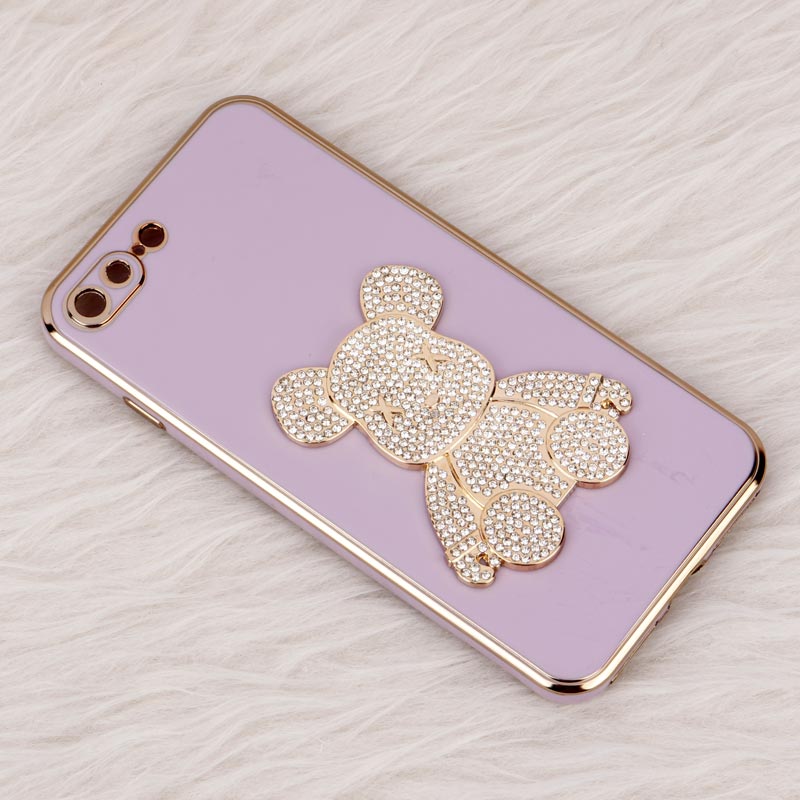 قاب My Case Power Bear نگین دار محافظ لنزدار iPhone 7 Plus / 8 Plus