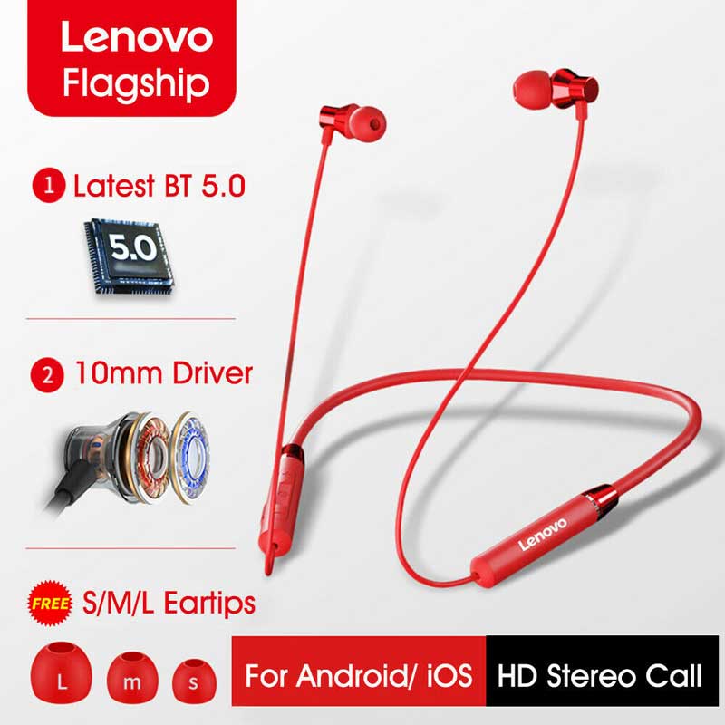 هندزفری بلوتوث دورگردنی Lenovo HE05