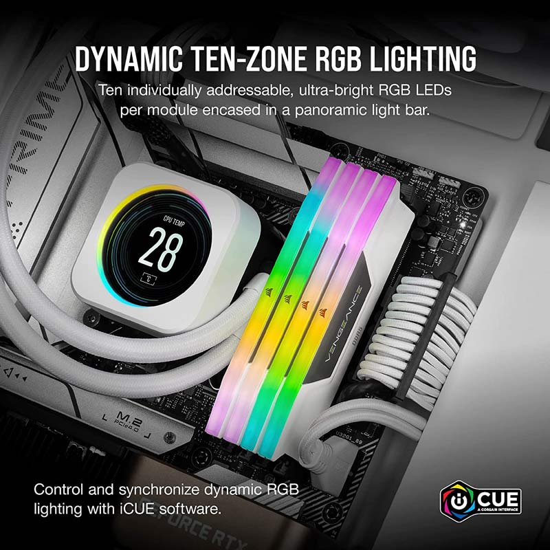 رم کامپیوتر Corsair Vengeance RGB DDR5 32GB 5600MHz CL36 Dual