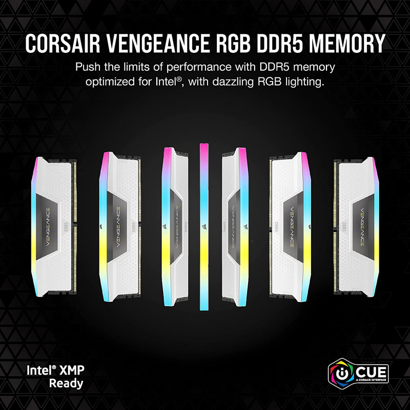 رم کامپیوتر Corsair Vengeance RGB DDR5 32GB 5600MHz CL36 Dual