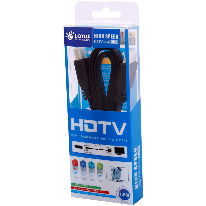 کابل فلت Lotus HDMI 1.5m