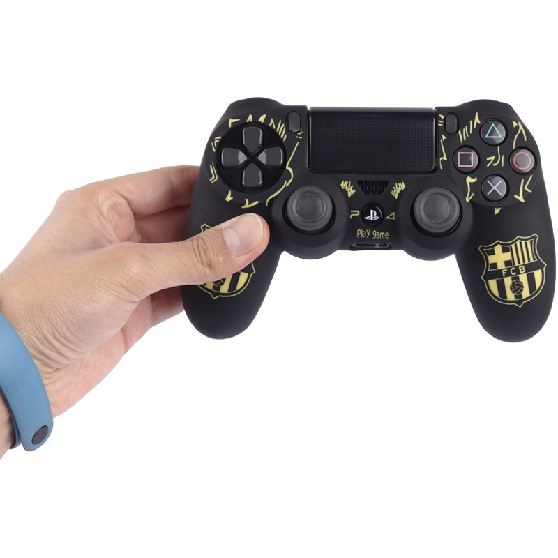 روکش دسته بازی PS4 طرح Barcelona مشکی زرد