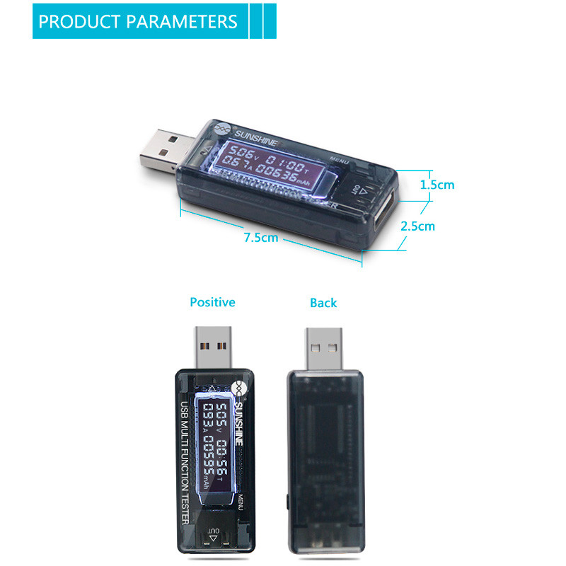تستر Sunshine SS-302A 5A QC4.0 USB