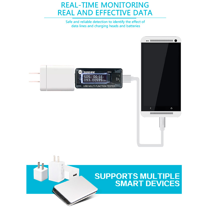 تستر Sunshine SS-302A 5A QC4.0 USB