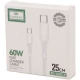 کابل تبدیل کوتاه فست شارژ Earldom EC-163C-C Type-C to Type-C 60W 25cm