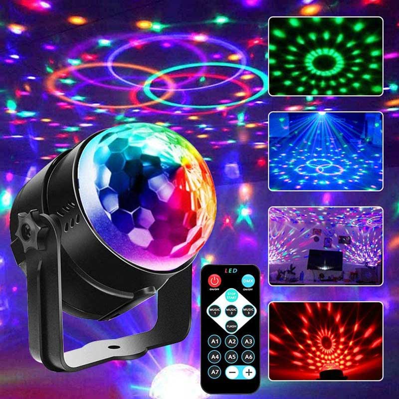 لامپ رقص نور LED Party Light 3W + ریموت کنترل