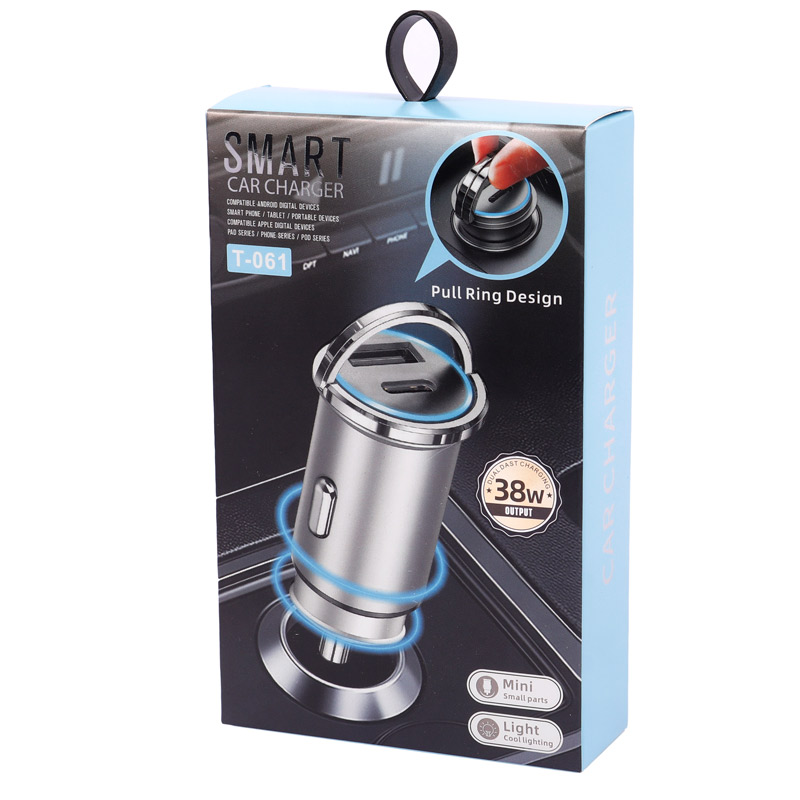شارژر فندکی فست شارژ T-061 PD-H061 3A PD QC3.0 38W