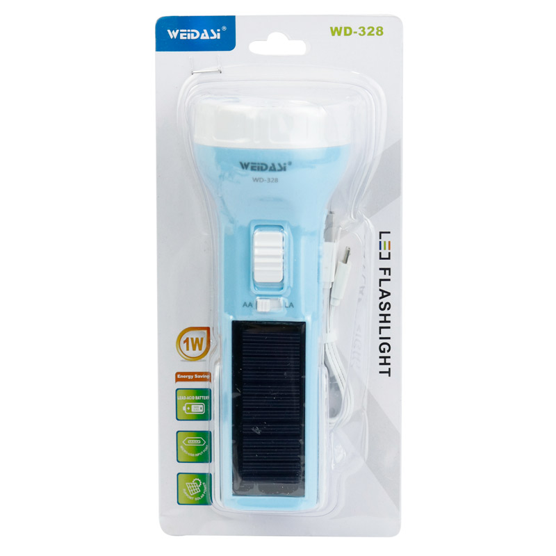 چراغ قوه شارژی خورشیدی Weidasi WD-328