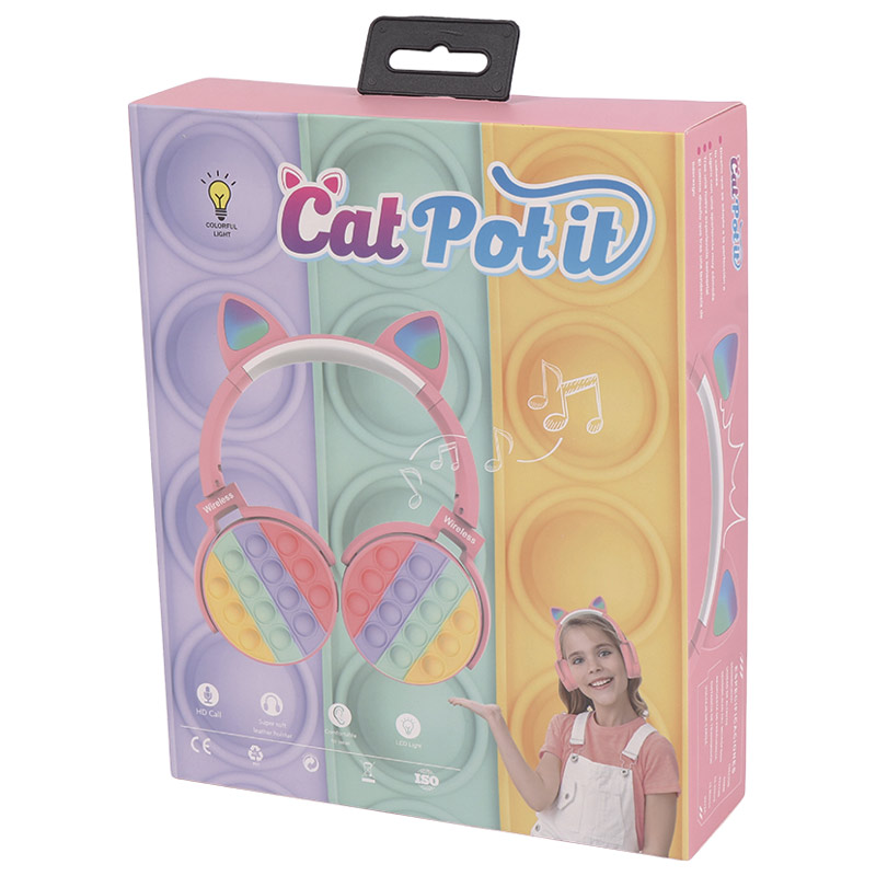 هدفون بلوتوثی رم خور Cat Pop It CT-950