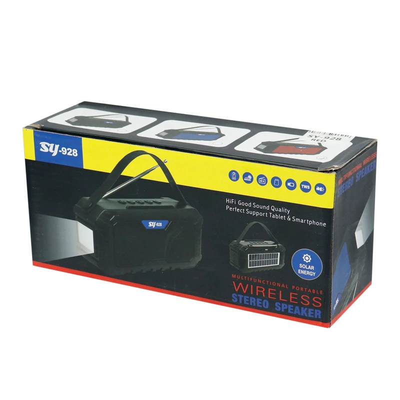 اسپیکر بلوتوثی رم و فلش خور خورشیدی SY-928