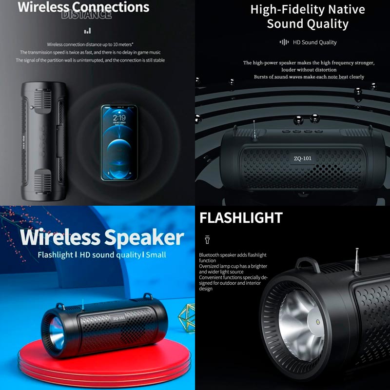 اسپیکر بلوتوثی رم و فلش خور ZQ-101