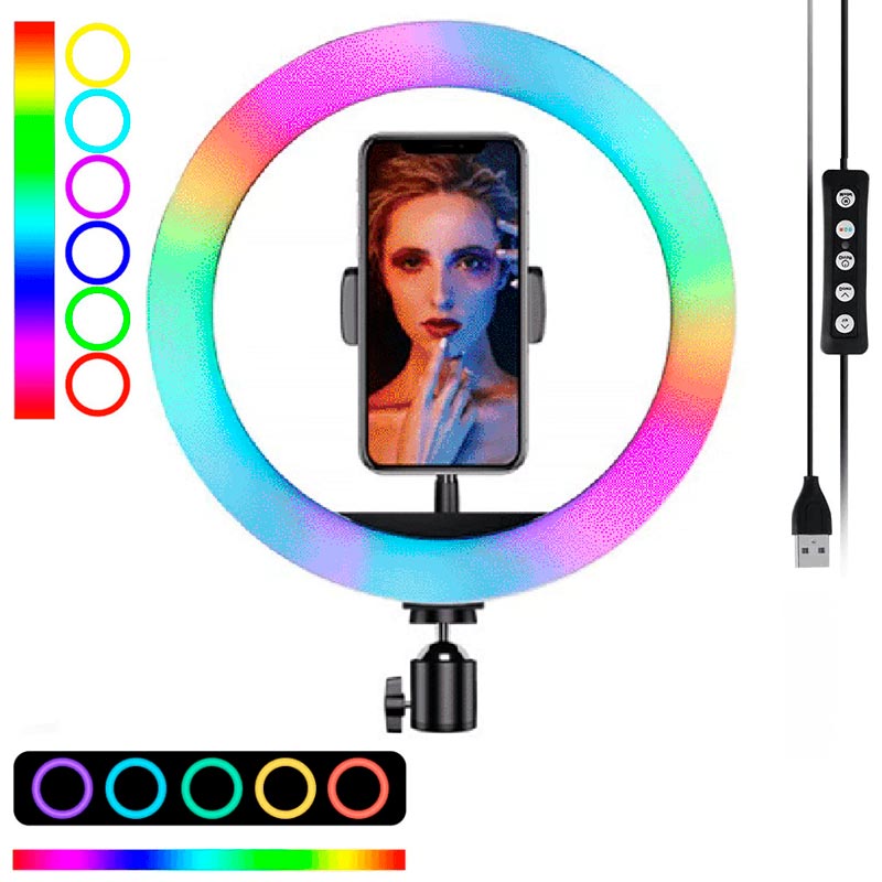 رینگ لایت “MJ26 Soft Ring Light RGB LED 10