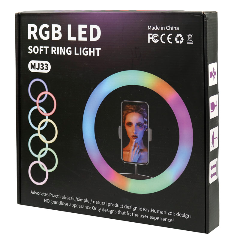 رینگ لایت پایه دار RGB LED MJ33